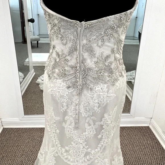 Casablanca Bridal Gown Iris 2244 Size 14 Champagne/Ivory/Silver - Picture 7 of 12